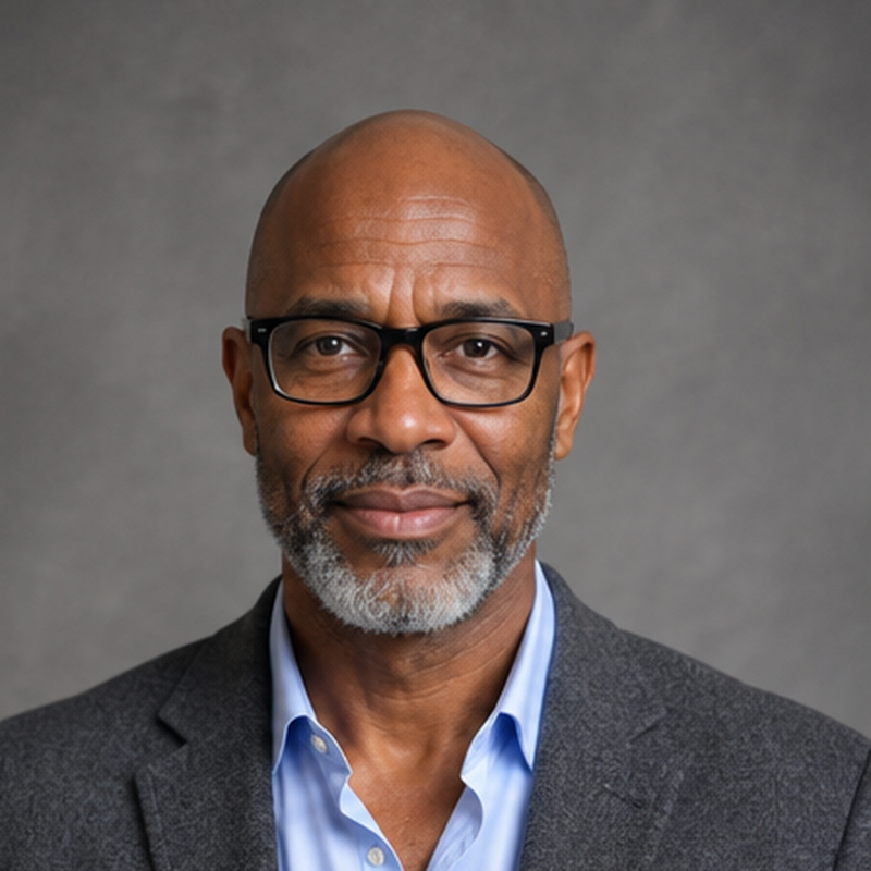 Marcus Reid, an AI presenter